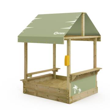 Sabbiera con tetto e tavolo da picnic Wickey Dinky 115x135x28 cm  835204