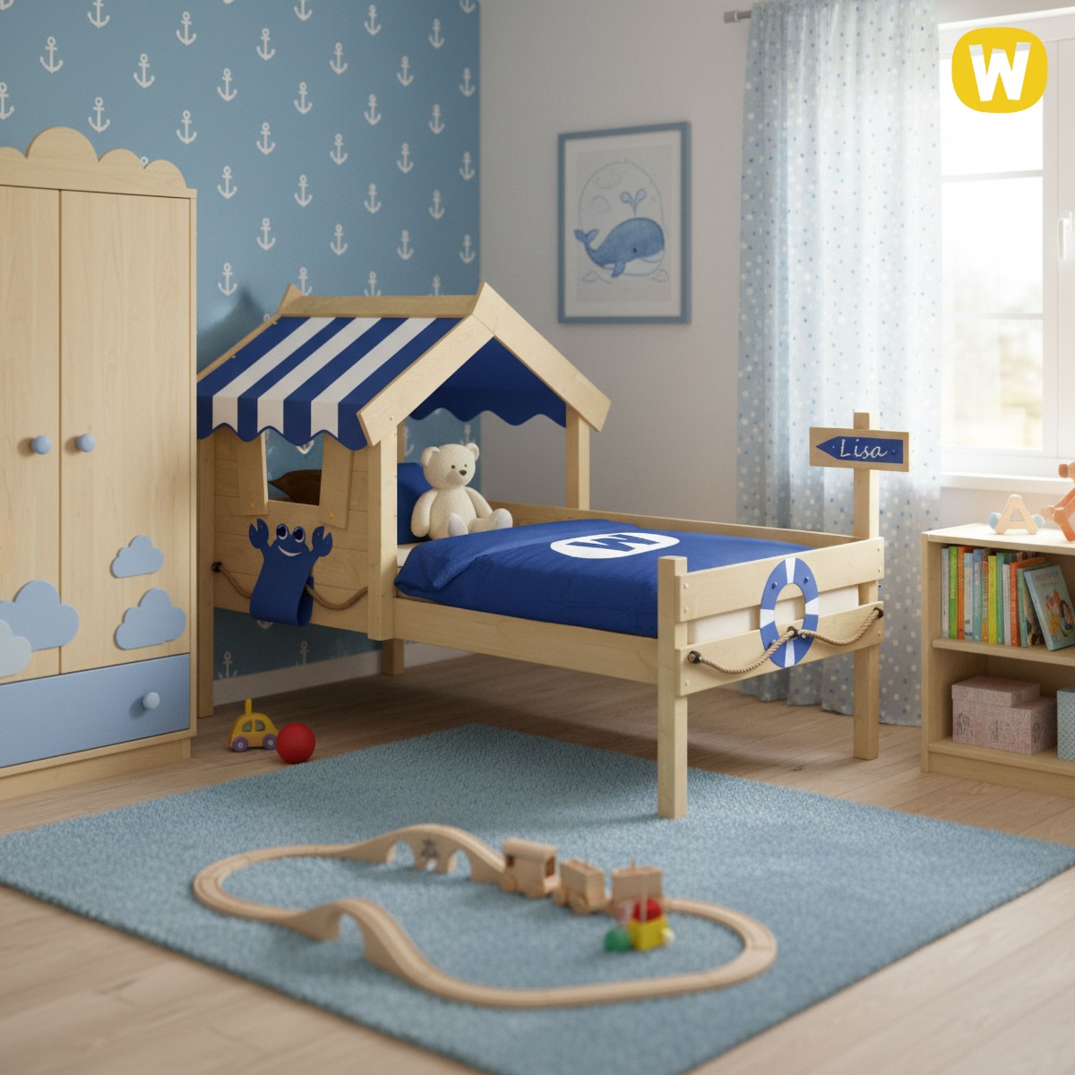Letto singolo per bambini Wickey CrAzY Sharky 630753_k