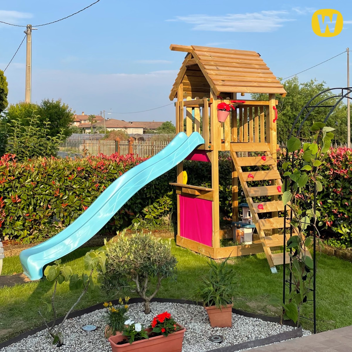 Gioco da giardino Wickey Smart Club con tetto in legno 819462_k