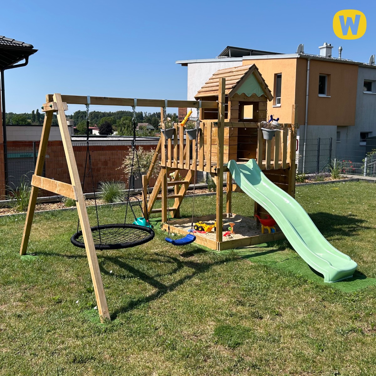 Parco giochi Wickey Smart Lodge 120 con scala 826438_k