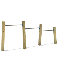 Barra ginnica GIANT Powerbar con 3 barre ginnica in acciaio inox  613979