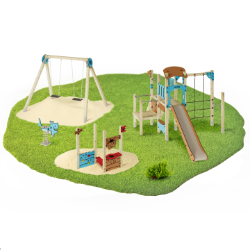 Parco giochi completo per aree pubbliche Wickey PRO MAGIC Wonder  1005004